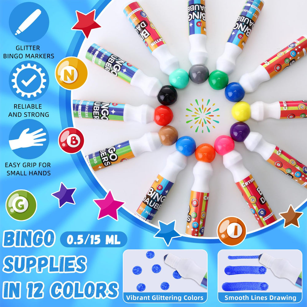 Crtiin bingo daubers ink 0.5oz highlighting fast-dry performance for quick highlights
