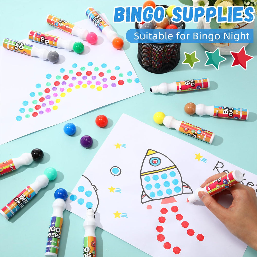 Crtiin bingo daubers round sponge head enables smooth stippling and blending