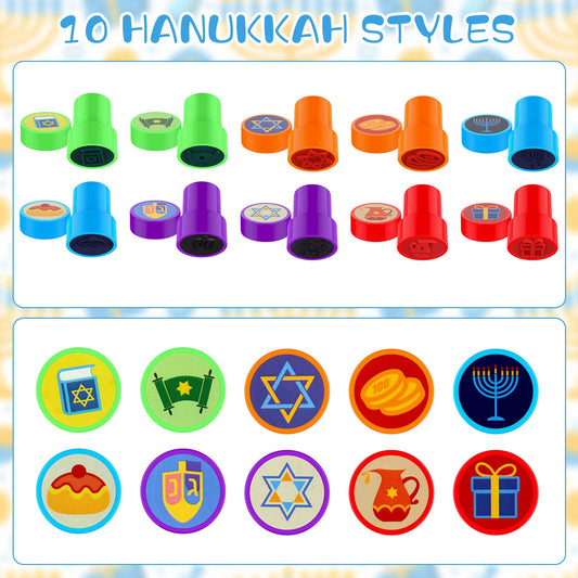 Crtiin Hanukkah stamps candles design add warm holiday flair to crafts and greeting cards.