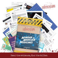 Cryptic Killers murder night ideal for date nights and gatherings.