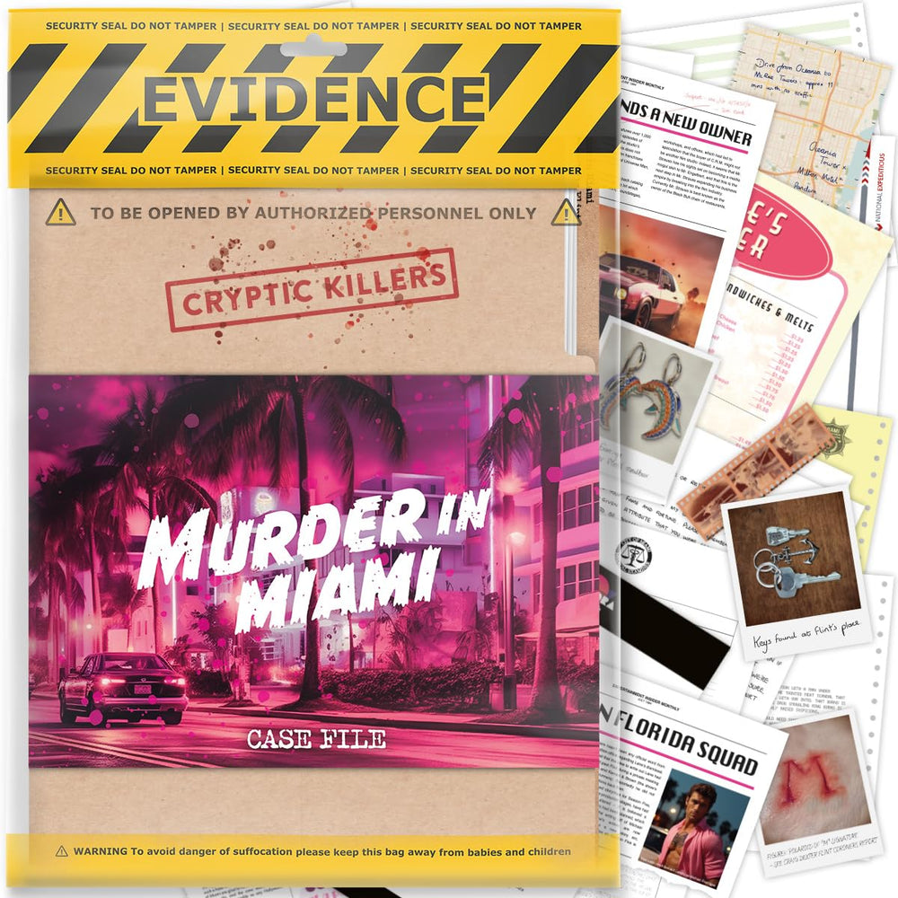 Cryptic Killers Miami Madman case cover inviting immersive detective play.