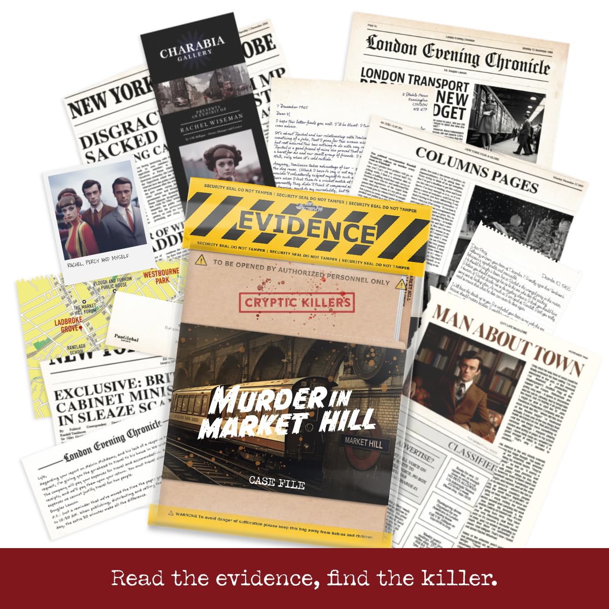 Immersive, interactive crime file experience for teens and adults at home.