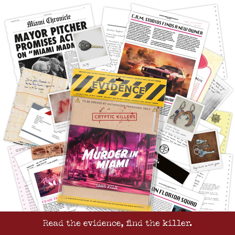 Suspect sheets for comparing alibis in the Cryptic Killers mystery.
