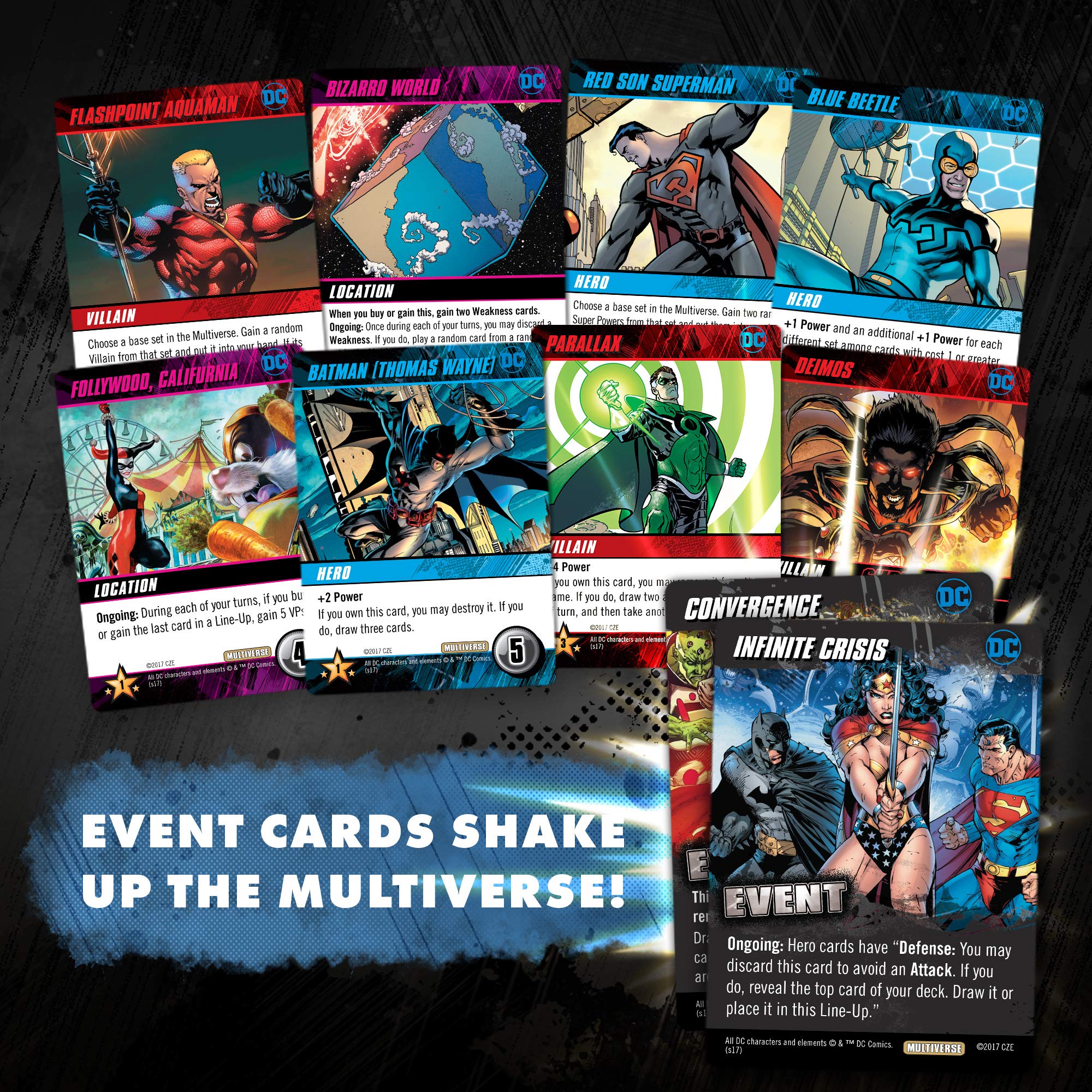 Cryptozoic DC Multiverse Box dividers and foam inserts organize your cards.