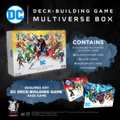 Cryptozoic DC Multiverse Box randomizer cards add variety to lineups.