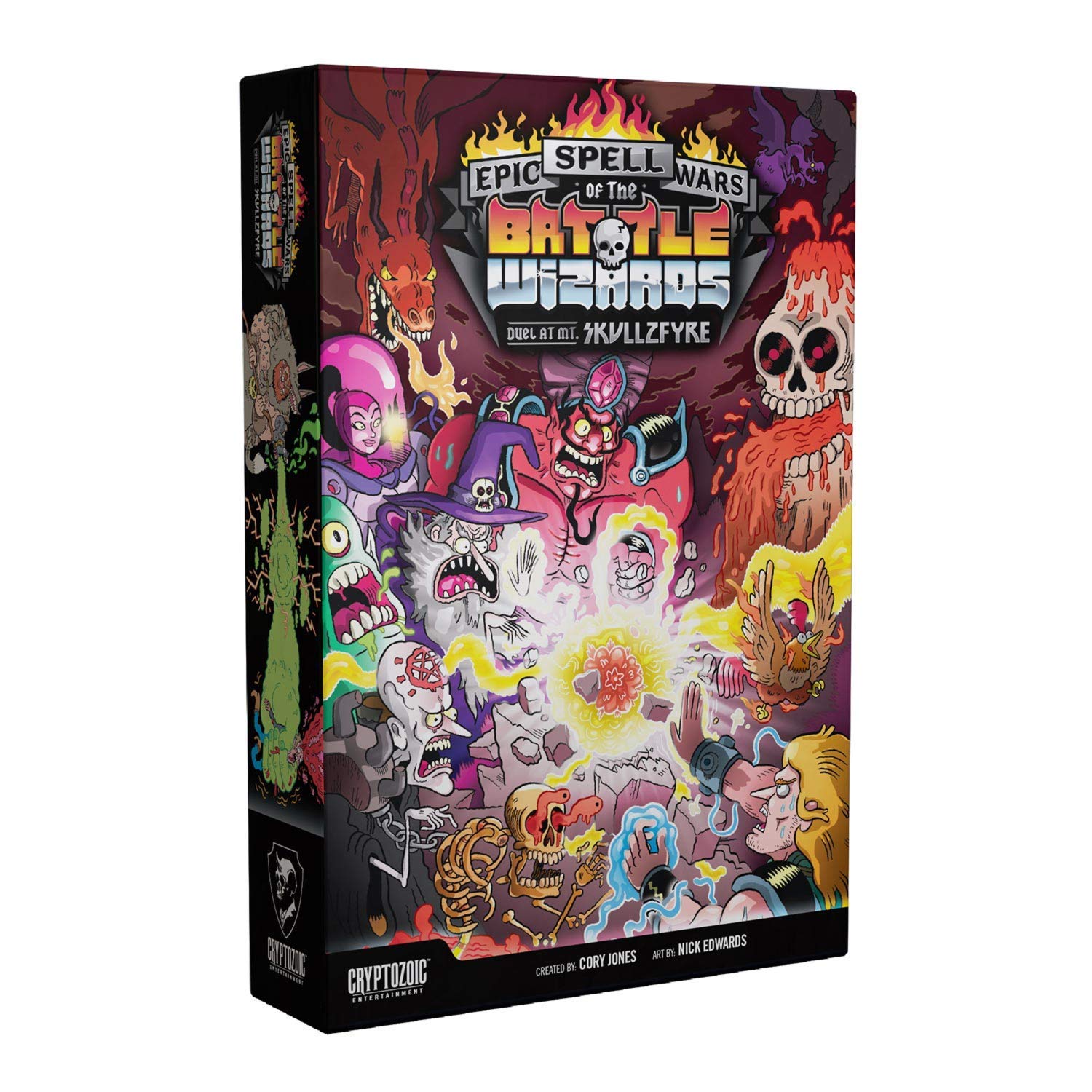 Cryptozoic Epic Spell Wars box art showing bold fantasy energy for fans of spell battles