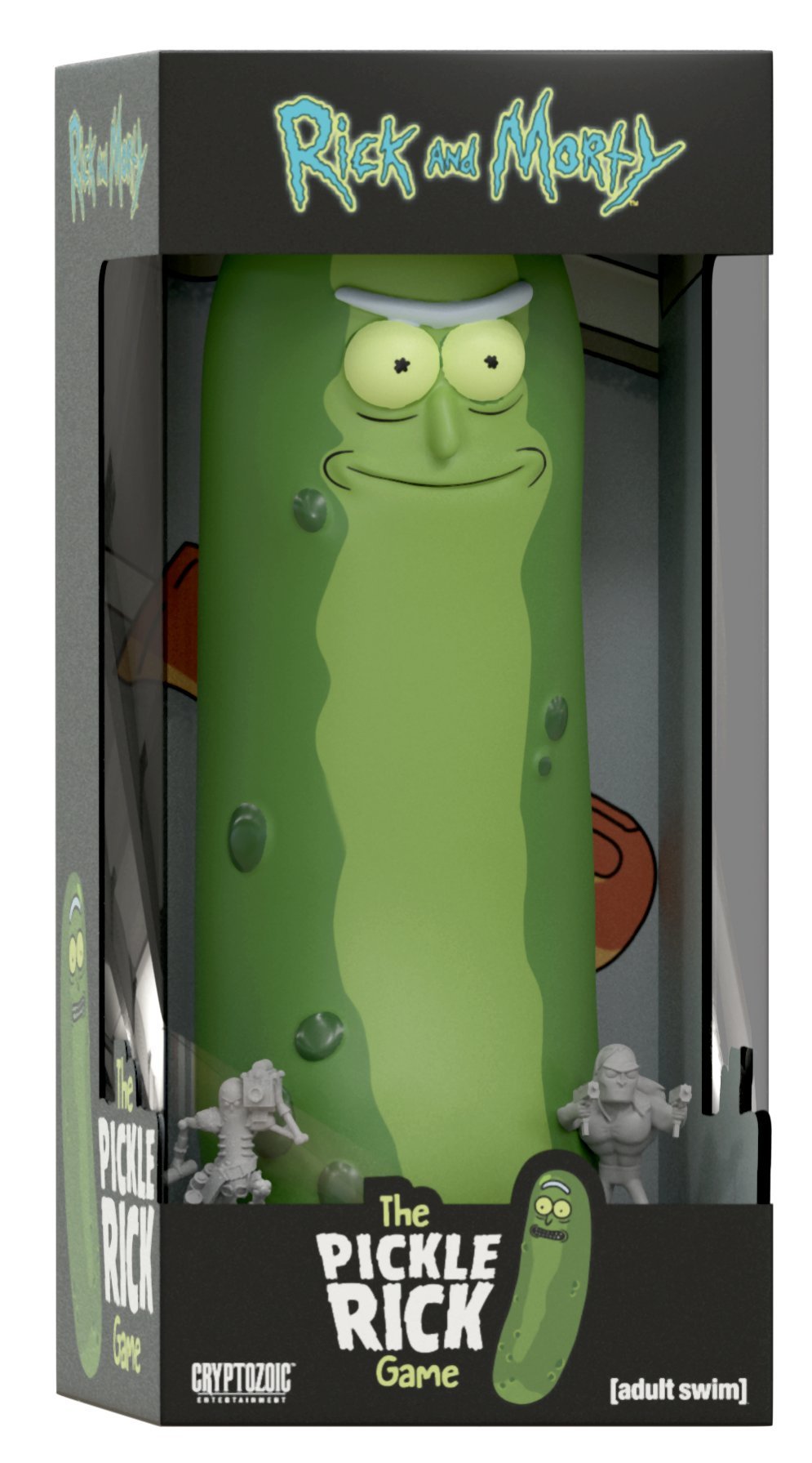 Cryptozoic Rick & Morty Pickle Rick Game box art, ideal for display on shelves.