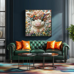 MINIWAN crystal Highland Cow 500-piece puzzle back-letter guides aid sorting.