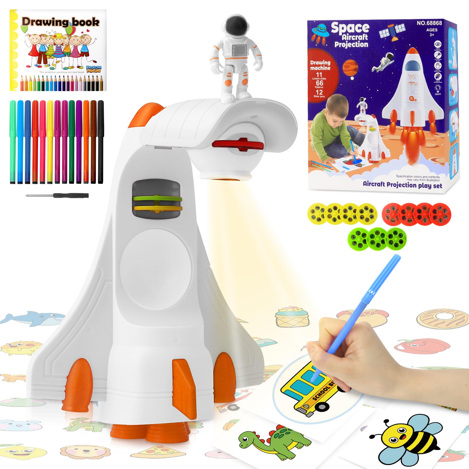 CS COSDDI Art Projector guides kids to trace on paper for easy drawing