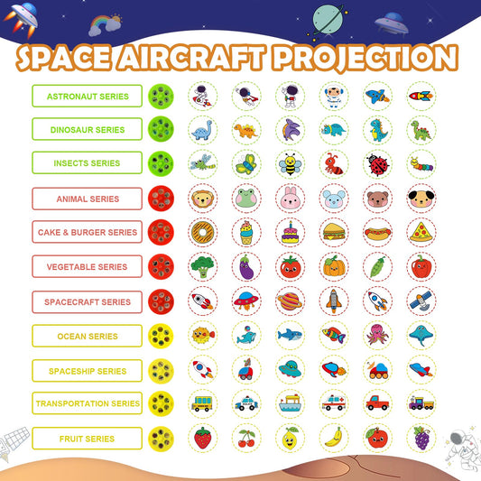 CS COSDDI Space Aircraft Projection displays patterns to spark imaginative drawing