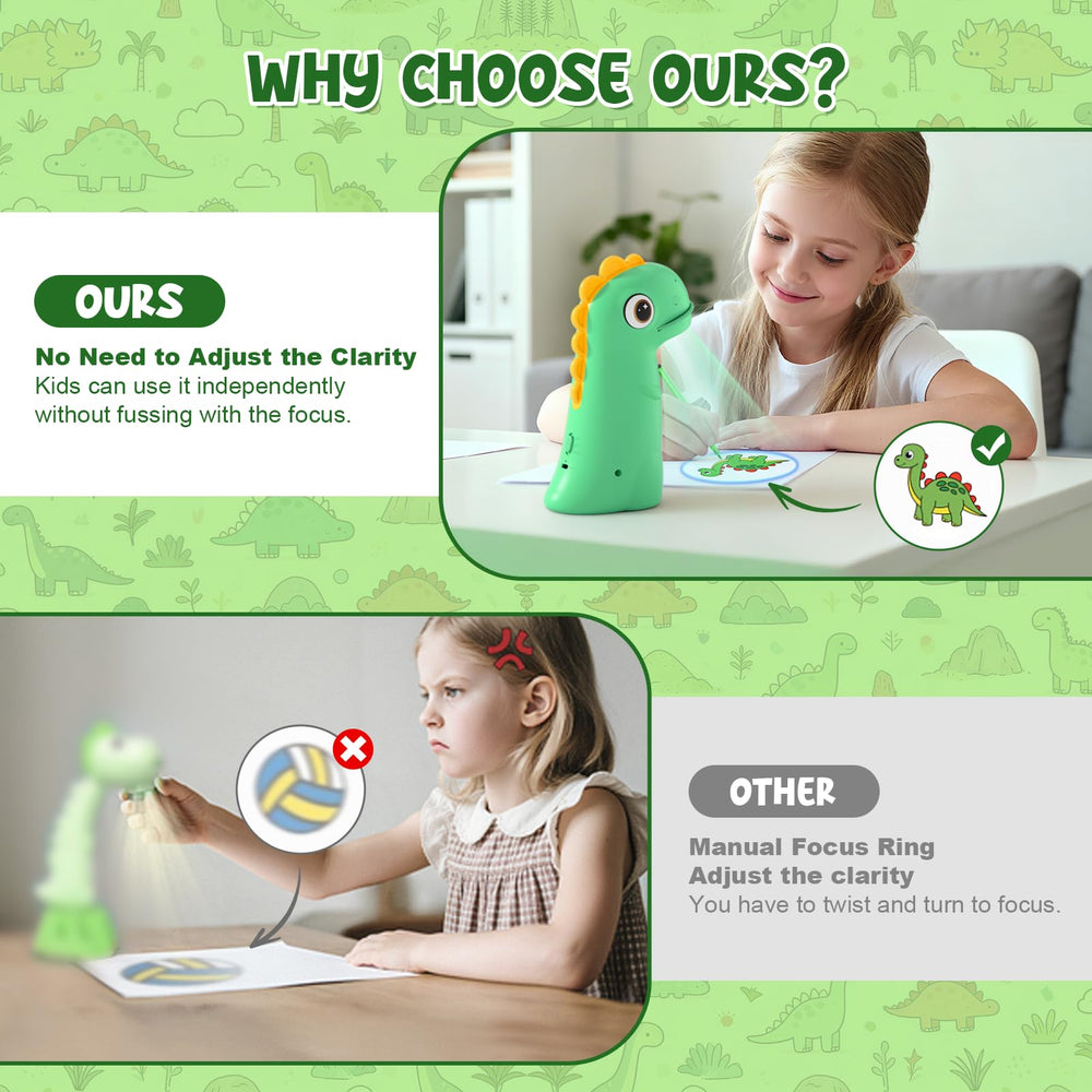 CS COSDDI kids drawing kit contents include projector, slides, markers and art book.