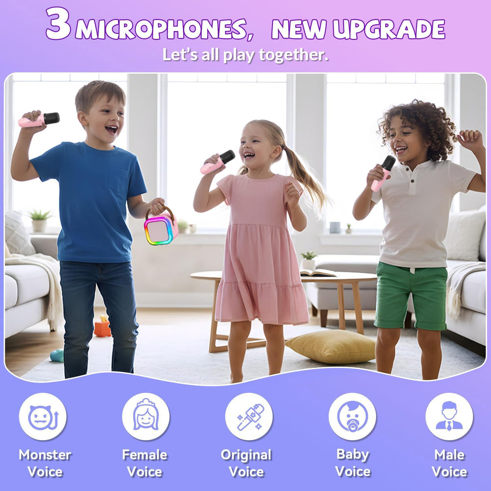 CscyyAmz compact pink karaoke speaker for family karaoke sessions