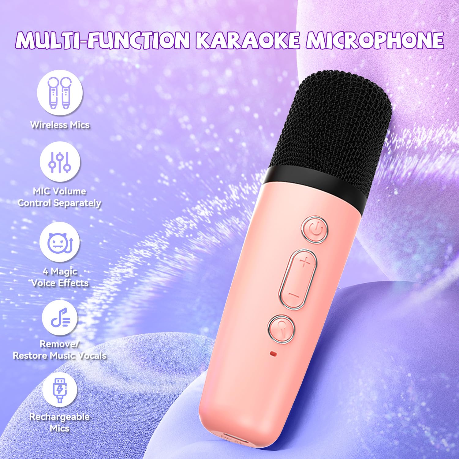 CscyyAmz family karaoke night with portable pink speaker
