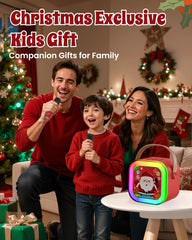 CscyyAmz mini karaoke colorful lights, creates engaging room ambience during play.