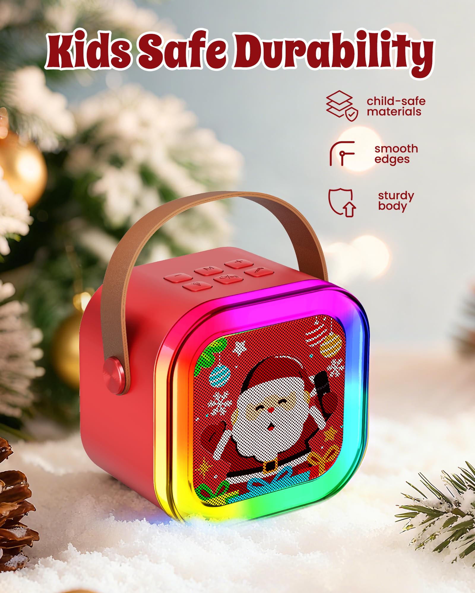 CscyyAmz mini karaoke durable housing, built to withstand kids' enthusiastic use.