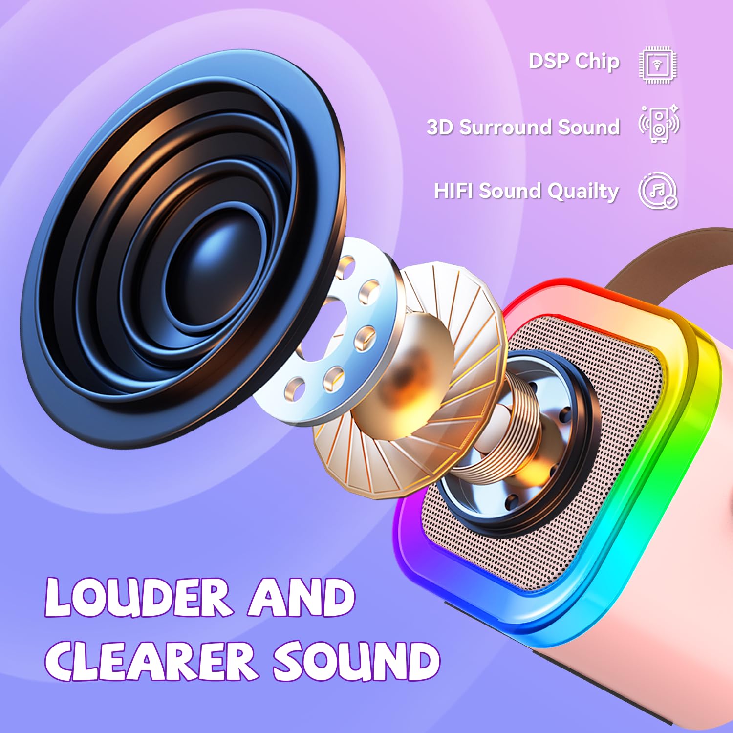 CscyyAmz karaoke plays via USB, TF card, or AUX