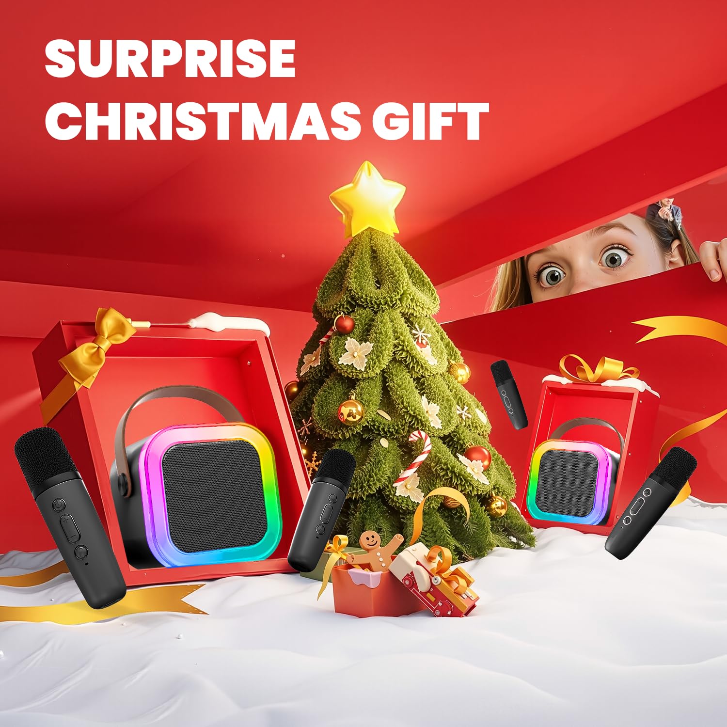 CscyyAmz portable Bluetooth speaker for karaoke with easy streaming.
