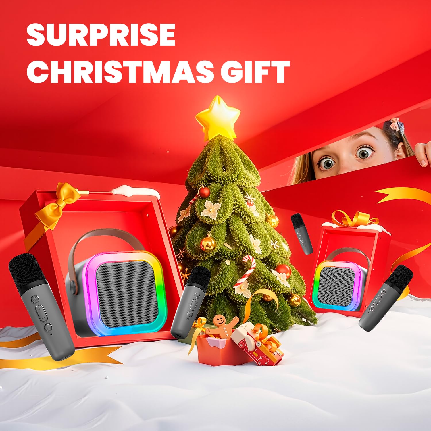 CscyyAmz two wireless microphones enable fun duets and group singing
