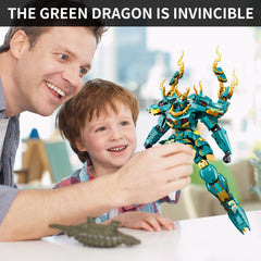 Family-friendly play with CSNRHG Green Dargon dragon-mech fosters teamwork and shared storytelling.