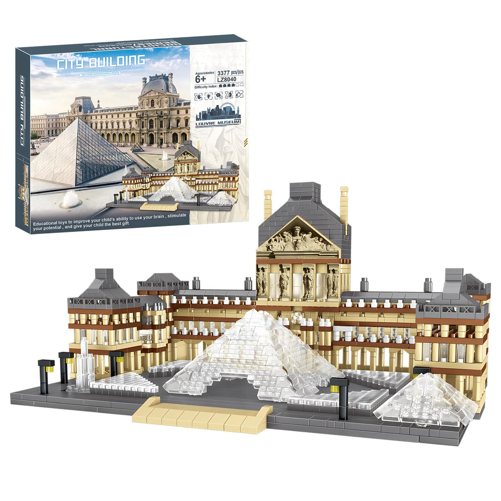 CSNRHG Paris Louvre model exterior showcases the iconic facade for home display.