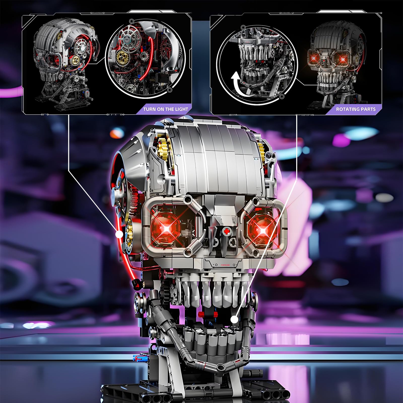 CSNRHG skull decor ideal for Halloween setups and gothic room aesthetics.