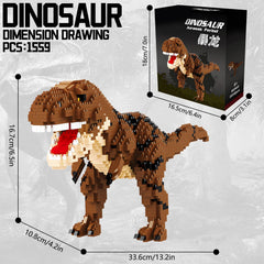 CSNRHG Tyrannosaurus building steps image highlighting step-by-step, focused play