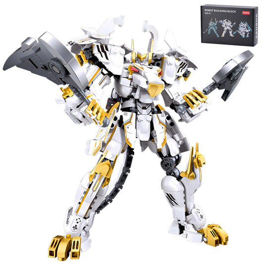 CSNRHG White Tiger Samurai mech front view for striking display and collection.