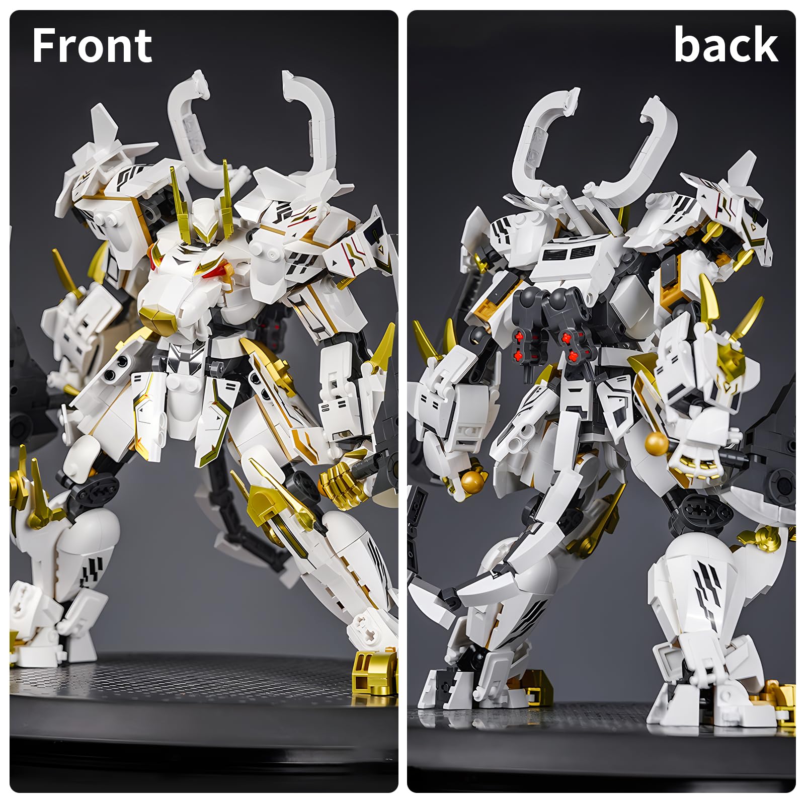 CSNRHG White Tiger Samurai mech joints enable dynamic posing.