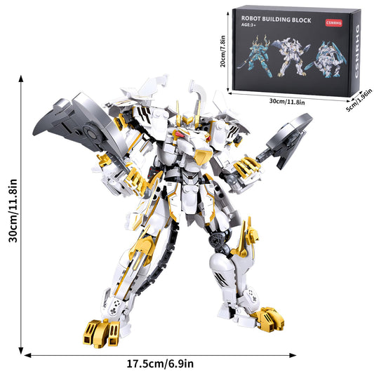 CSNRHG White Tiger Samurai mech side armor highlights craftsmanship and sturdy construction.