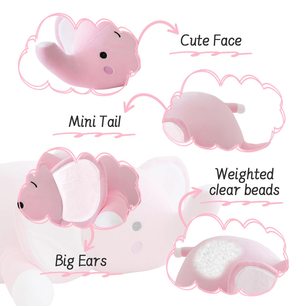 CSVBTRF elephant plush eyes are embroidered for a friendly look