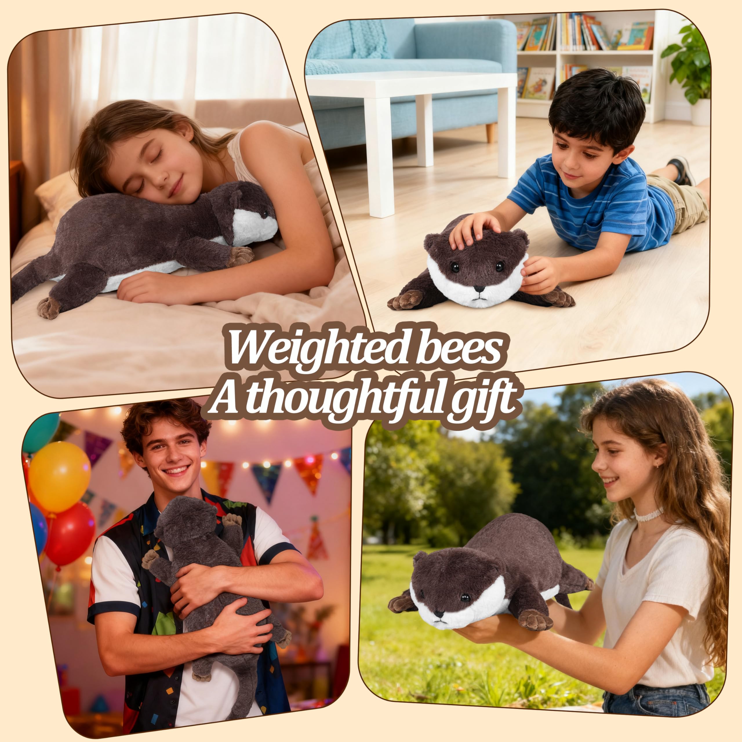 CSVBTRF otter plush full face embroidery details add character.