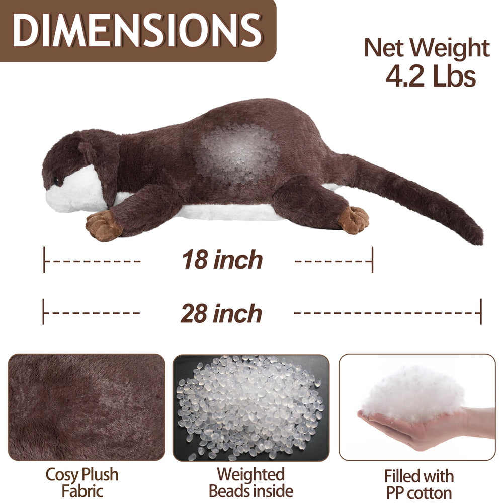 CSVBTRF otter plush side view showing its cuddly form.