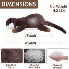 CSVBTRF otter plush side view showing its cuddly form.