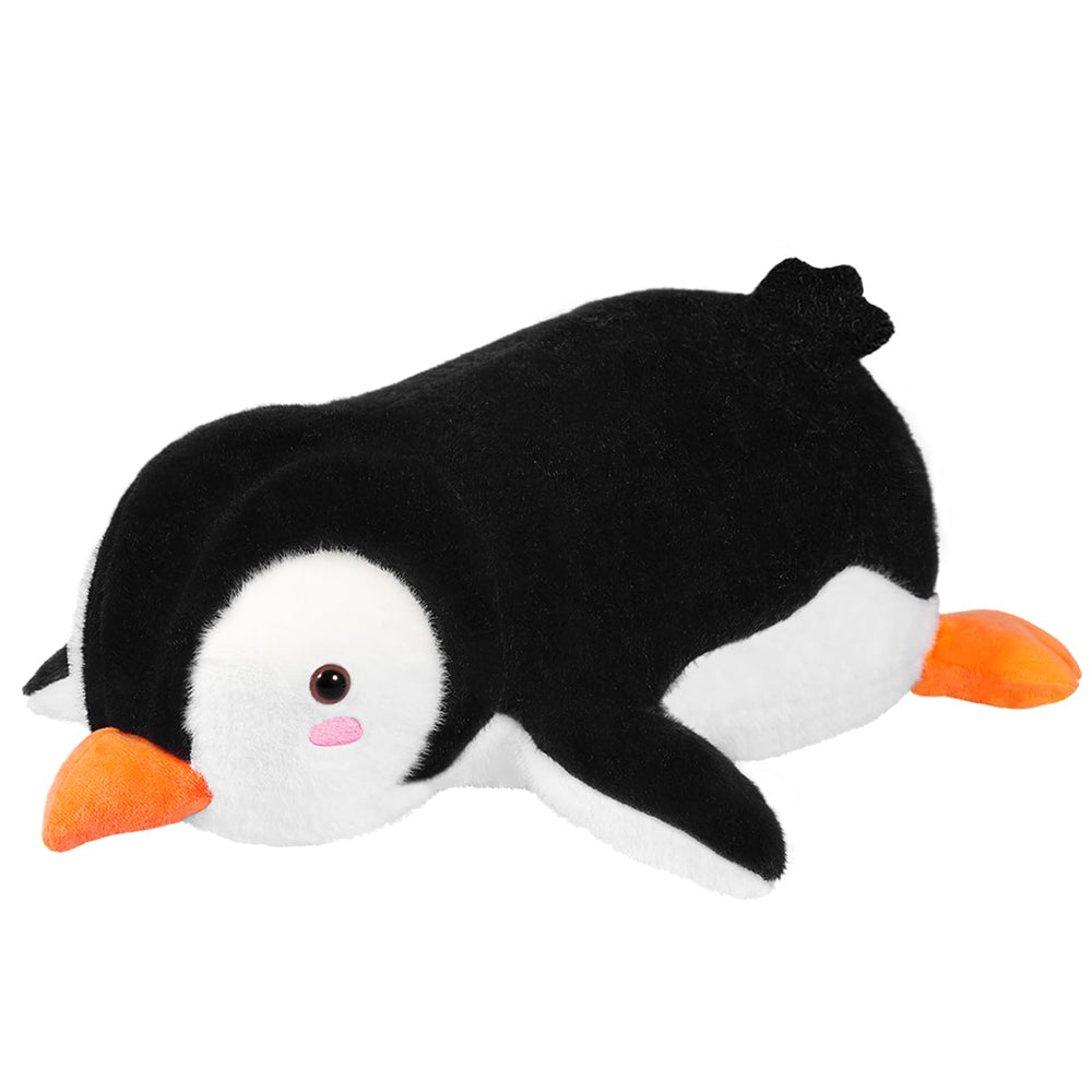 csvbtrf penguin plush face close-up showing soft texture for cozy hugs.
