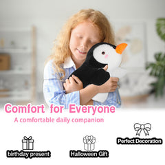 csvbtrf weighted penguin plush side view highlights comforting weight.