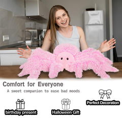 CSVBTRF spider plush soft pink fur invites cozy cuddling