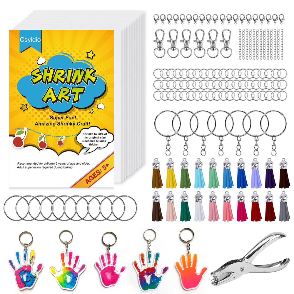 Csyidio shrink dink kit parts for versatile DIY projects and organized supplies.