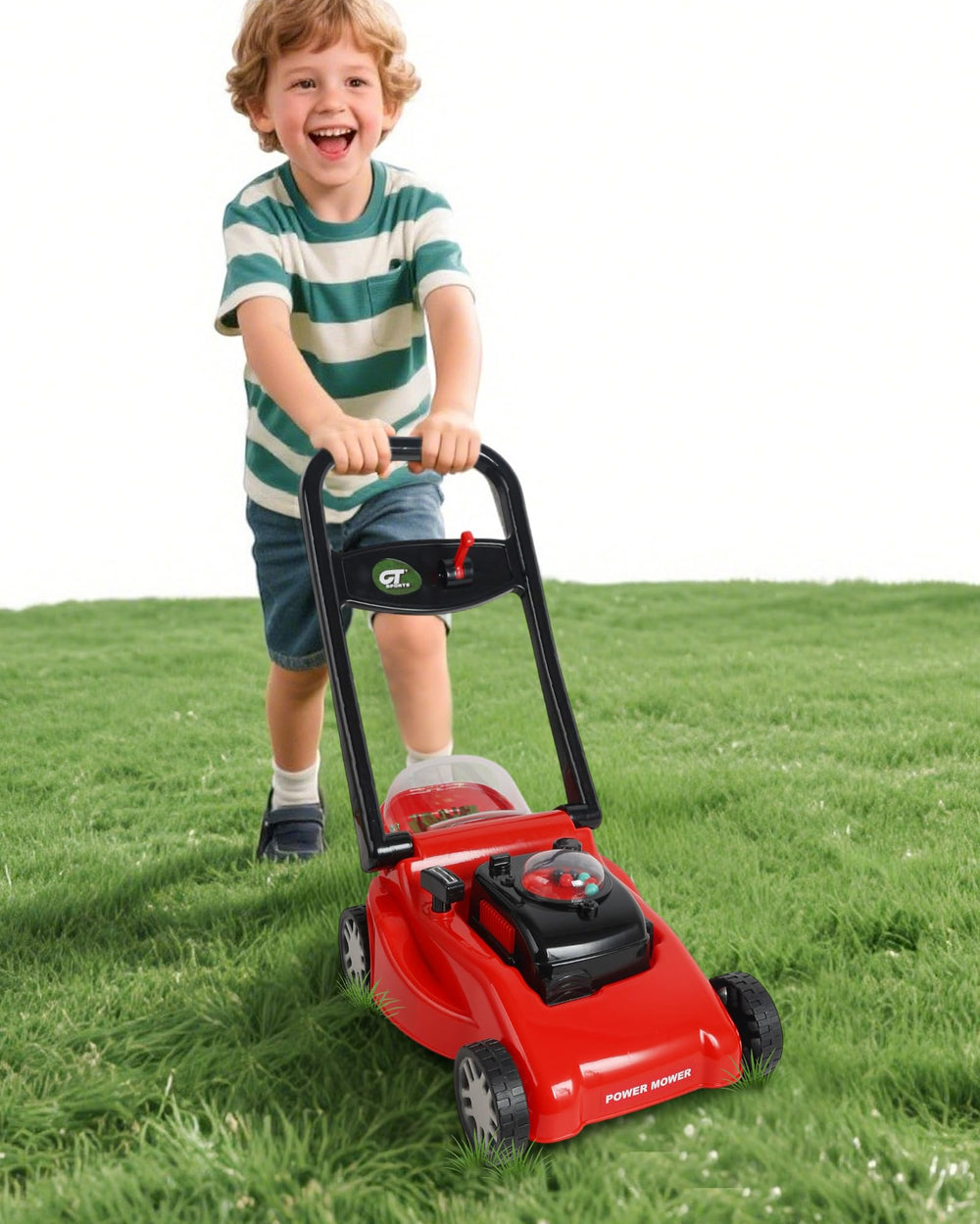 CT SPORTS Kids Lawn Mower with realistic action for imaginative outdoor play