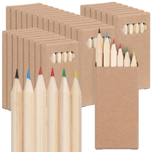 Ctosree mini colored pencils in kraft box packaging for portable gifting.
