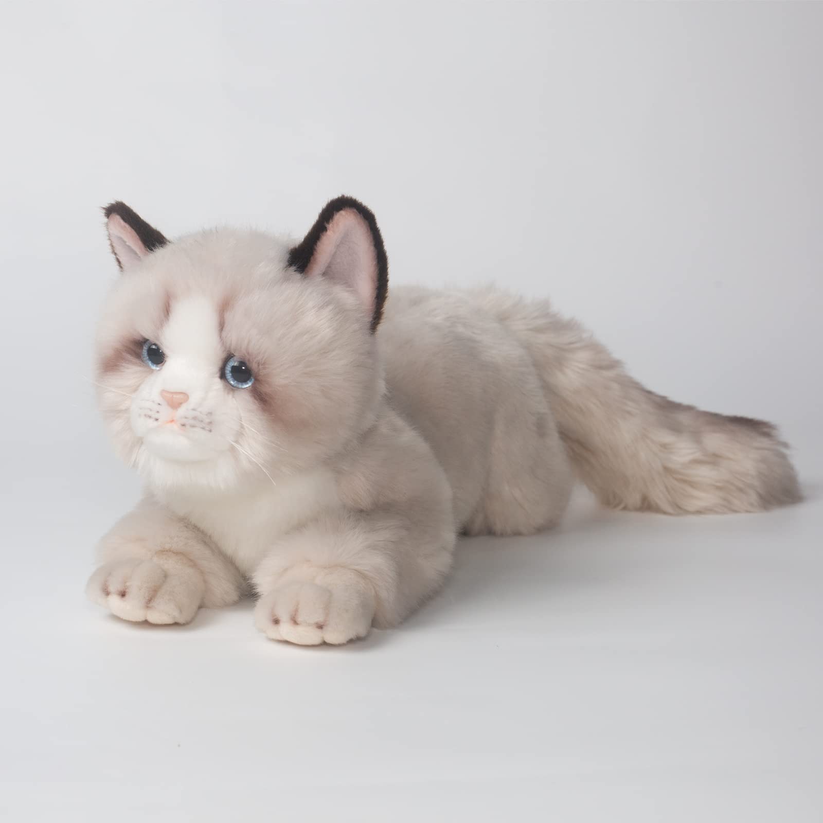 CU-MATE 20-inch gray Ragdoll cat plush for cozy cuddling and play.
