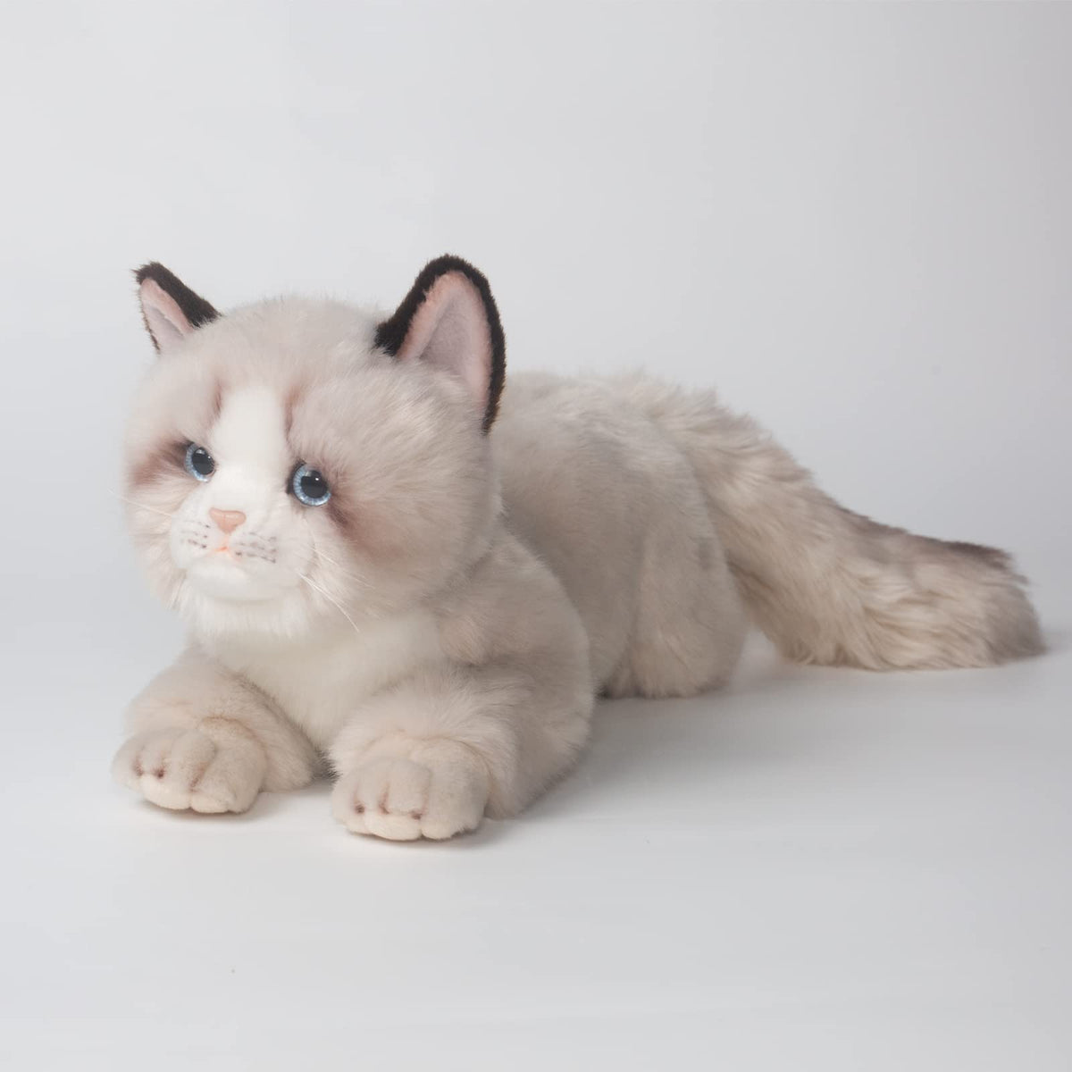 CU-MATE 20-inch gray Ragdoll cat plush for cozy cuddling and play.
