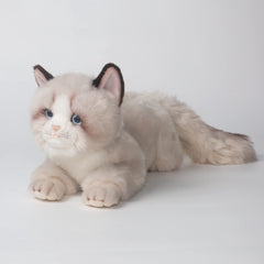 CU-MATE 20-inch gray Ragdoll cat plush for cozy cuddling and play.