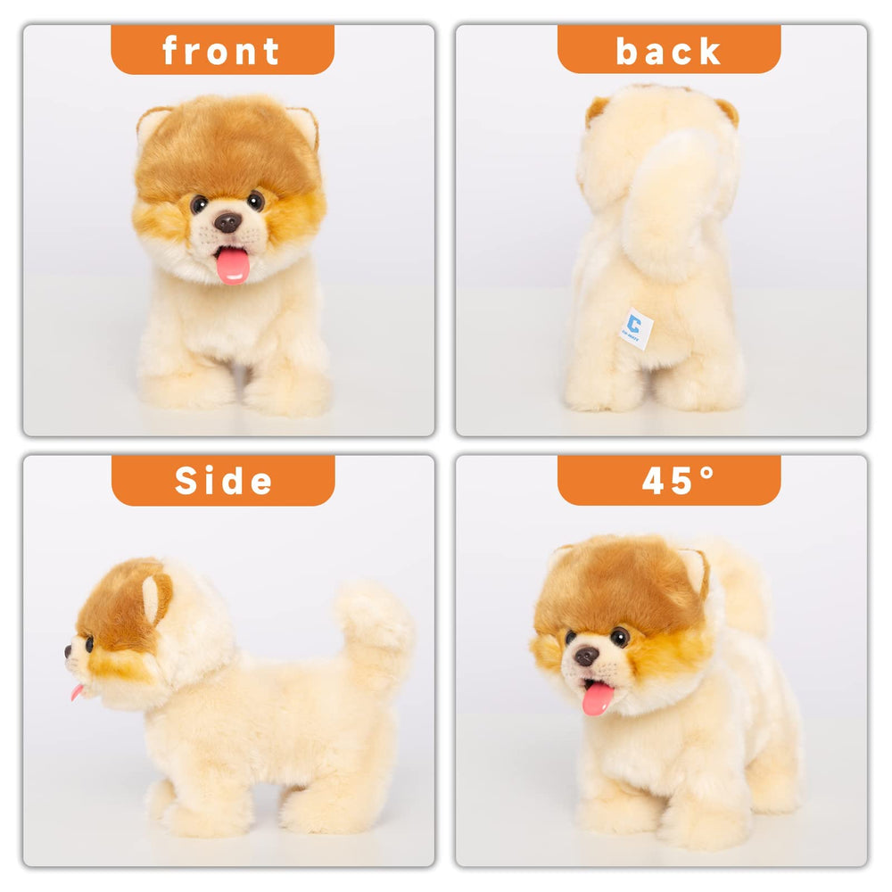 CU-MATE barking Pomeranian toy with wagging tail for fun reactions.