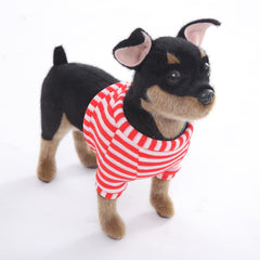 CU-MATE Doberman plush standing with lifelike pose for imaginative play and companionship.
