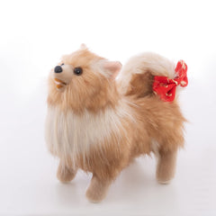 CU-MATE pomeranian plush toy, lifelike 11.5-inch cuddle buddy for kids.