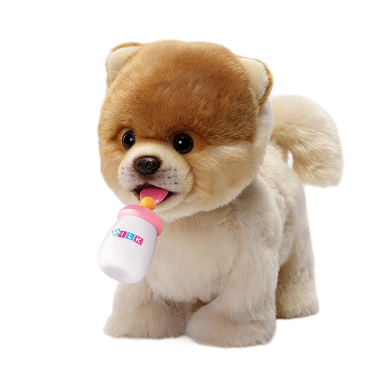 CU-MATE walking Pomeranian toy for interactive play and companionship.