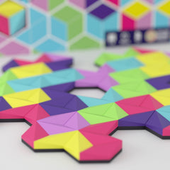 CUBED Next Level Dominoes Family Edition setup promotes problem-solving and spatial awareness during play.