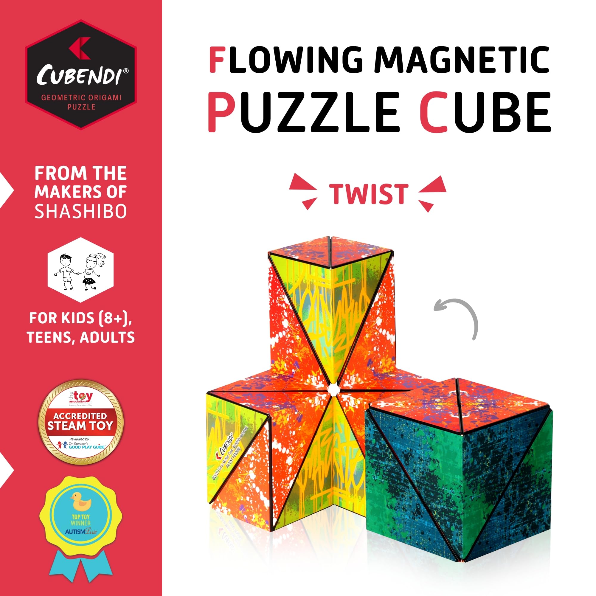 Cubendi infinity cube magnets enable smooth magnetic assembly for creative configurations.