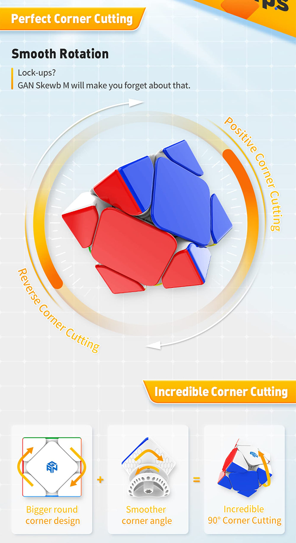 CuberShop GAN Skewb tuning guide and setup steps included.