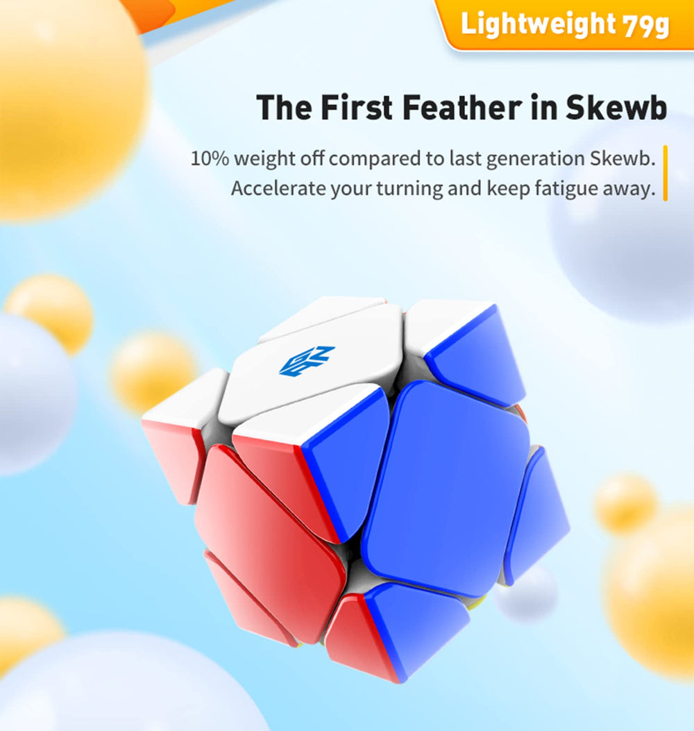 CuberShop GAN Skewb with scratch-proof stickerless surface for durability.